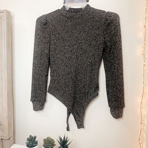 ReVamped long sleeve bodysuit (Grey/Size S)